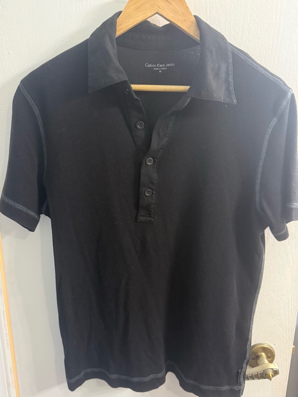 Calvin Klein Black Short-Sleeve Polo Shirt
